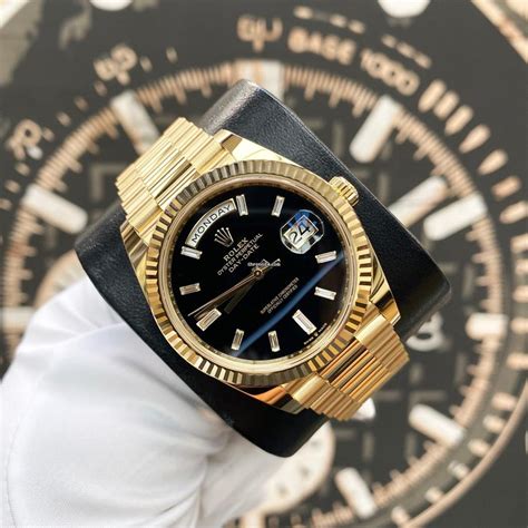 rolex day date all black deal|rolex day date 228238.